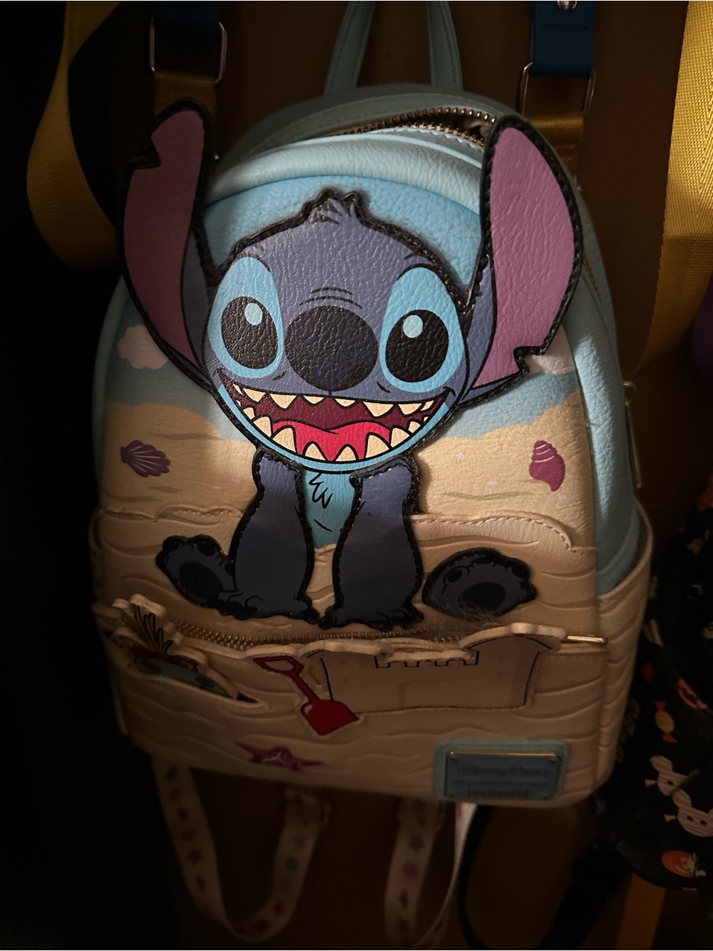 Loungefly Light Blue & Cream Stitch Mini Backpack